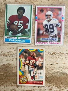 Mel Gray Brian Blades & Ricky Sanders Vintage Football Cards Topps Wide Receiver - Picture 1 of 3