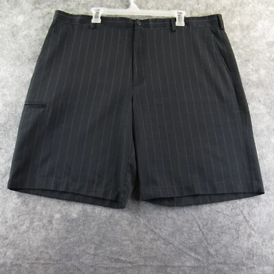 Shorts masculino Grand Slam golfe 42 preto xadrez bolsos frontais planos frente plana casual - Imagem 1 de 4