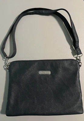 Grace Adele Purse Charcoal Color, 50" Strap, Silver tone hardware. (A21A) - Image 1 of 4