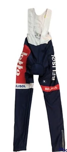Lotto Belisol Bib Cycling Long Pants Lined Padded Vermarc Sz XL Blue Unisex Read - Picture 1 of 10
