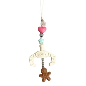 Colorful Bead Phone Pendant Stylish Keyring Bag Charm Accessory for Any Occasion - Picture 1 of 8