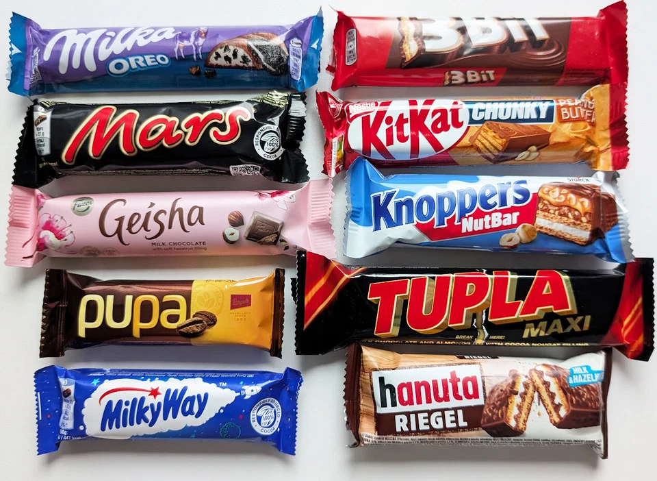 Paquete de 10 BARRAS DE CHOCOLATE Vía Láctea Milka KitKat Dulces Europeos Fiesta Snacks Foto 1 de 4