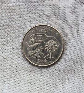 2000-P 25C Quarter Dollar; South Carolina; The Palmetto State - Picture 1 of 2