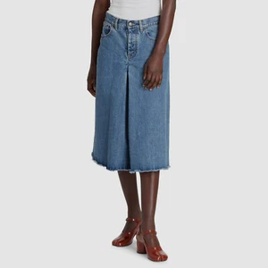 $760 Maison Margiela Women's Blue Denim Wide-Leg Culottes Skirt Size 36 IT/US 0 - Picture 1 of 3