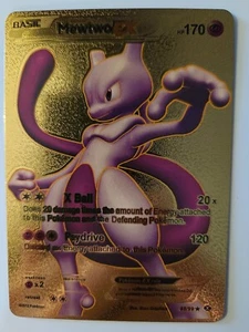 Mewtwo EX Pokemon Rare Gold Foil Fan Made Card LP #98/99 - Picture 1 of 2