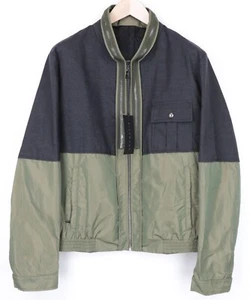 JOHN RICHMOND Mens Jacket 52 Green Linen Lightweight Zip Hooded - Picture 1 of 10