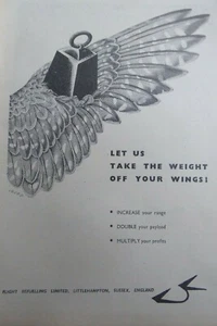 1/1949 PUB FLIGHT REFUELLING WING AILE ORIGINAL AD - Imagen 1 de 1
