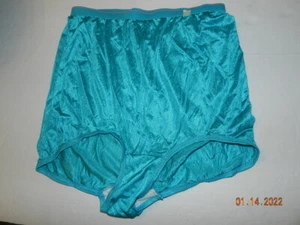 Size 10 unbranded semi sheer granny panties Teal union made - Picture 1 of 3