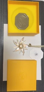 CRYSTAL SCS Swarovski 2023 edelweiss ornament #5651063 NEW IN BOX Rare - Picture 1 of 5