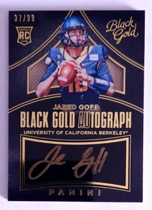 2016 Black Gold Jared Goff Signatures Rookie Auto RC #’d /99 Cal Bears Lions - Picture 1 of 2