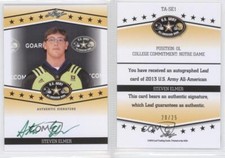2013 Leaf US Army All-American Bowl Tour Green Ink /25 Steven Elmer #TA-SE1 Auto