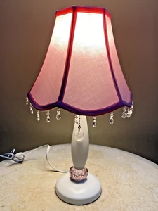 Kids Crystal & Gem Table Lamp Pink White Children Girls Bedroom Lighting - Picture 1 of 6