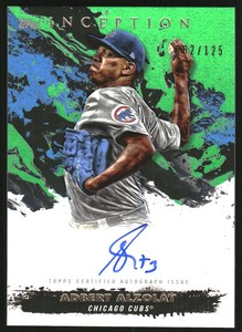 2021 Inception Rookie and Emerging Stars Autos Green #RESAAAL Adbert Alzolay/125