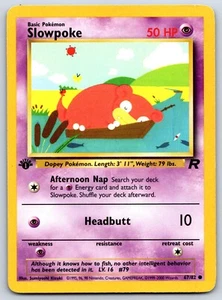 Slowpoke - 1ª Edizione - Team Rocket 67/82 Carta Pokemon LP - Foto 1 di 3