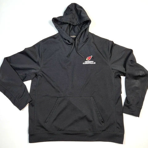 Arizona Cardinals Mens Size XL Hoodie Black Sweatshirt Pocket NFL Football Cover
