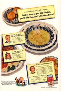 Campbell's Chicken Soup Supper Appetites Muffins Family Vintage Print Ad 1941 - Picture 1 of 4