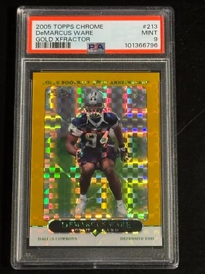 2005 Topps Chrome Gold XFractor DeMarcus Ware RC /399 PSA MINT 9 (higher:22) - Image 1 of 2