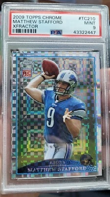 2009 TOPPS CHROME MATTHEW STAFFORD #TC210 XFRACTOR PSA 9 - Image 1 of 3