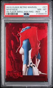 2015 Fleer Retro Marvel Mystique #27 PSA 8 Metal Blaster 080/100 RED PMG - Picture 1 of 2