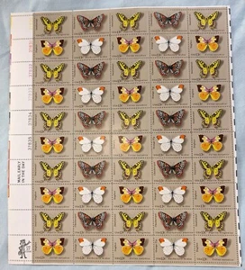 US Scott #1715a 13¢ Butterflies MNH Sheet of 50 Stamps, previously folded - 1977 - Picture 1 of 1