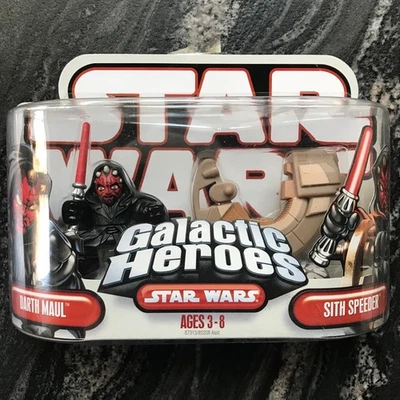 Star Wars Galactic Heroes Figure Set  DARTH MAUL & SITH SPEEDER - Hasbro - Image 1 of 2