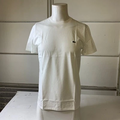 LACOSTE Pima Cotton T-shirt Men's Size US XL White - Image 1 of 4