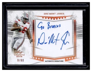 Leaf Trinity Bronze Spectrum 2019 #DMJ Dre'Mont Jones autógrafo automático Broncos/60 - Imagen 1 de 2