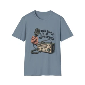 Ham Radio Amateur HF T-Shirt Tshirt Old School Social Networking Unisex - Picture 1 of 106