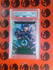 2023-24 Adam Fantilli Black Diamond Quad Diamond Relic Rookies PSA 8 #BDR-AF RC  - Picture 1 of 2