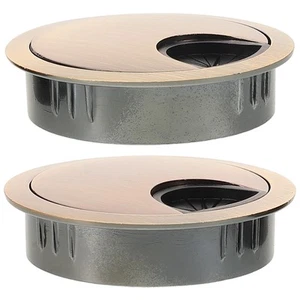 2 Pcs Wire Hole Cover Round Cable Office Grommets Cap Table Top Plug - Photo 1/12