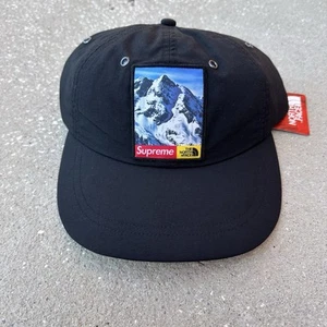 Supreme x The North Face Mountain Hat Cap Black Nylon Deadstock NWT FW17 6 Panel - Picture 1 of 9
