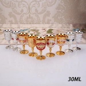 Gold Alloy Wine Cup European Style for Home Bar 30ML Capacity Collectible - Afbeelding 1 van 13