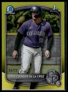 2025 Bowman Chrome Prospect Yellow #/75 - BCP-219 Alessander De La Cruz (1st) - Bild 1 von 2