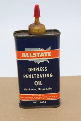 Aceite penetrante sin goteo Allstate de colección lata vacía de 4 onzas Foto 1 de 4