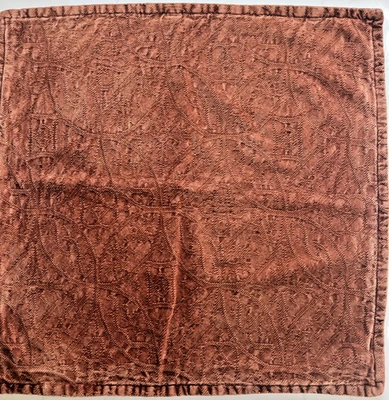 Pottery Barn Burnt Orange Rust Pillow Cover Jacquard 20x20 Distressed Boho - Image 1 of 4