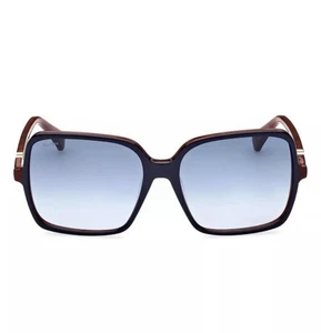 Max Mara EMME9 MM0037 92W Sonnenbrille Gestell blau quadratisch Kunststoff 60-17-140 - Bild 1 von 7