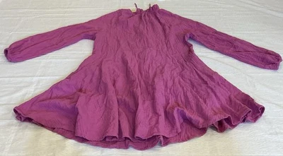 NUEVO CON ETIQUETAS MAGASHONI 100% Algodón Orgánico Gasa Vestido Abotonado con Bolsillos Talla Mediana Foto 1 de 4