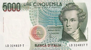 A4 - Italienische Republik - 5000 Lire Bellini 1996 - FDS / UNC da Mazzetta - Bild 1 von 2