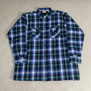 Five Brother Flannel Shirt Jacket Plaid Quilted XL Pearl Snap Shacket USA Made - Picture 1 of 7