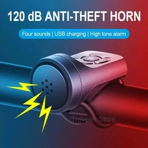 Elektrische laute Hupe Fahrrad Fahrrad Klingel Klingel Einstellung USB Wiederaufladbar Alarm Klingel - Bild 1 von 7