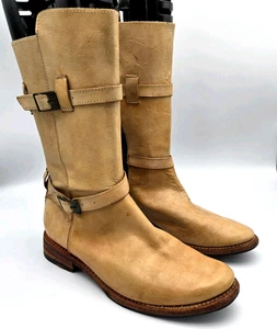 Bedstu Stiefel Damen 7 Leder Schuster Serie Schnalle Reißverschluss halbhoch Biker Reiten - Bild 1 von 22