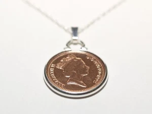 1975 50th Birthday Anniversary 1p Silver Plated Pendant @ 18in SS Chain - Picture 1 of 1
