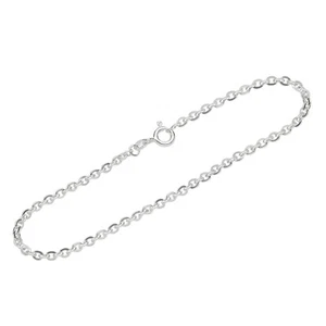 Armband 925 Sterlingsilber 19cm Ankerkette flach gewalzt Herren Armreif Kette - Picture 1 of 1