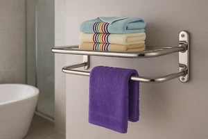 🌟 Handtuchhalter aus Edelstahl – Stilvolles Bad-Upgrade mit Funktion! 🌟 - Bild 1 von 5