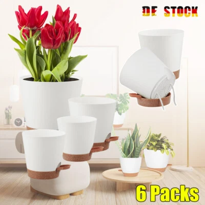 6 Packs Blumentopf Selbstbewässernd, 20/17.5/16.5/15/14/12.8cm Pflanzentopf DHL - Bild 1 von 4
