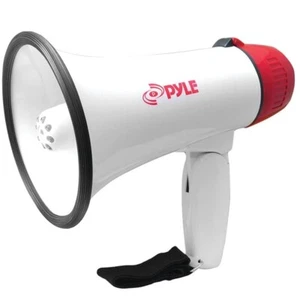 1 Pyle PMP37LED Mégaphone Rouge 30 Watt Avec Lumières LED Et Sirène pour Grève - Imagen 1 de 10