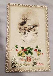 Vintage Christmas Postcard by John Winsch W/ George Washington One Cent Postage. - Picture 1 of 9