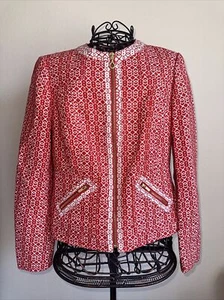 Jones New York Signature Womens Print Cropped Blazer Jacket, Size 4P - Picture 1 of 9