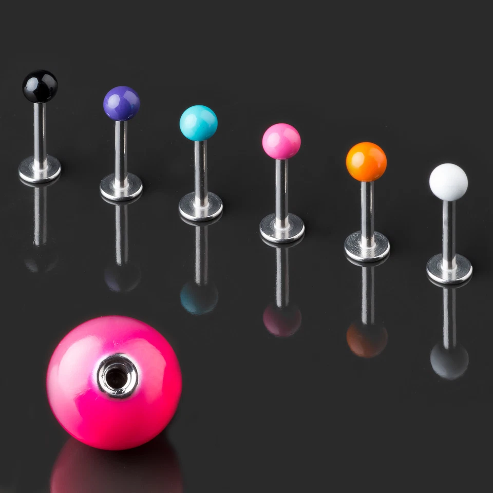 Labret De Labios Piercing Con Esmalte Bola Esmaltada Tragus Helix Oreja Z370 - Imagen 1 de 1