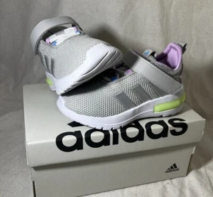 Adidas Toddler Racer TR23 Shoes 7K Silver Metallic Lilac - Picture 1 of 7